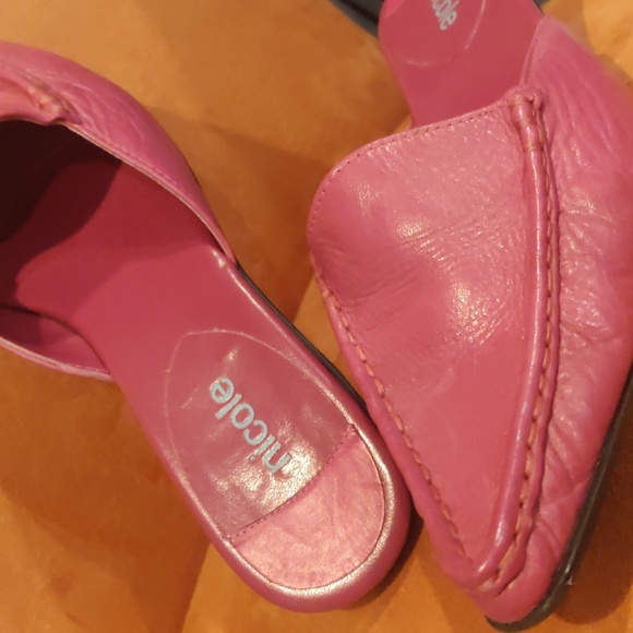 Nicole leather mule slide-in heel - Picture 4 of 4